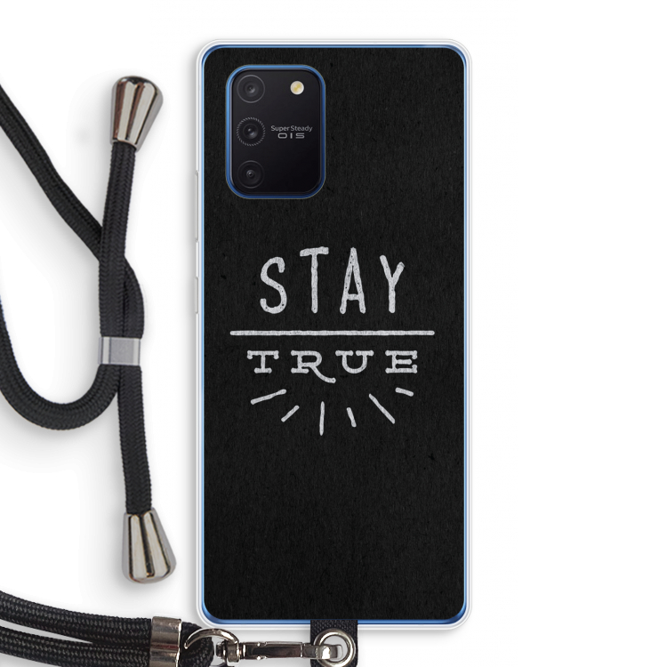 Stay true: Samsung Galaxy Note 10 Lite Transparant Hoesje met koord