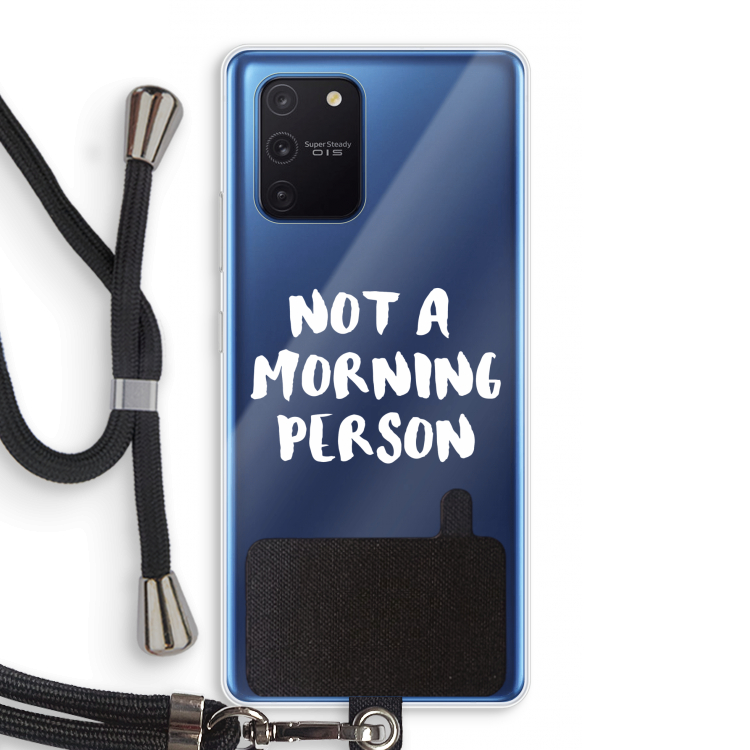 Morning person: Samsung Galaxy Note 10 Lite Transparant Hoesje met koord