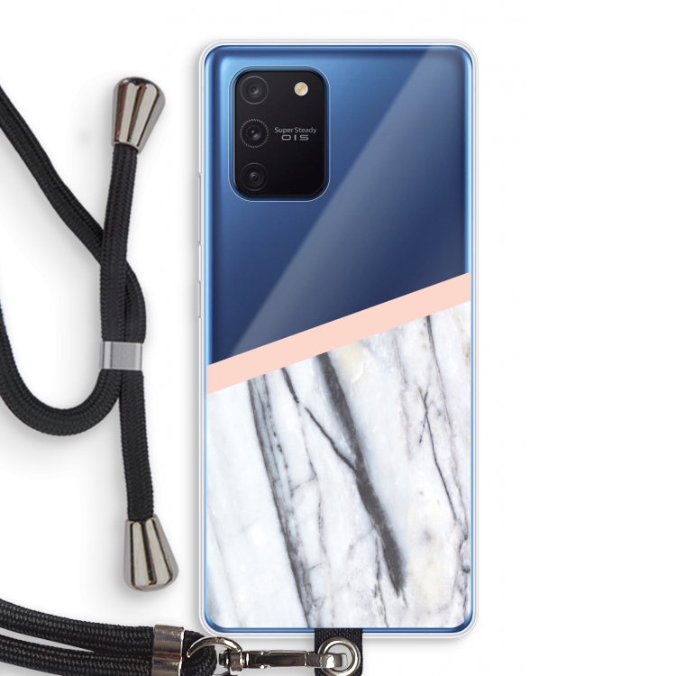A touch of peach: Samsung Galaxy Note 10 Lite Transparant Hoesje met koord