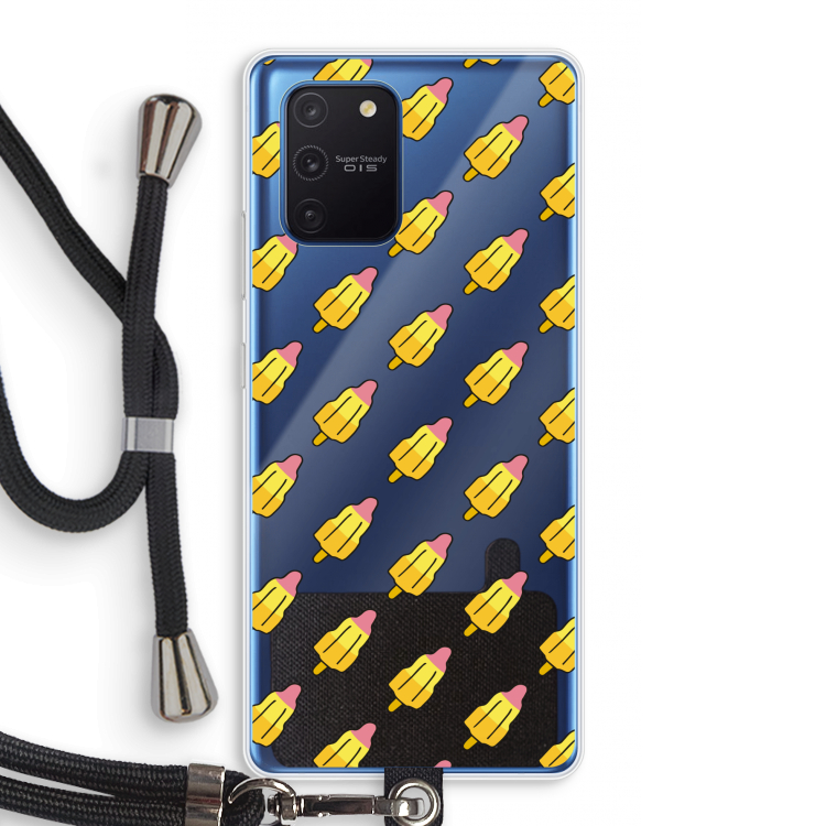 Waterijsjes: Samsung Galaxy Note 10 Lite Transparant Hoesje met koord