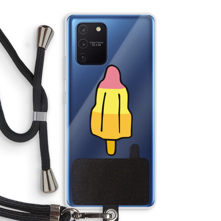 Raketijsje: Samsung Galaxy Note 10 Lite Transparant Hoesje met koord