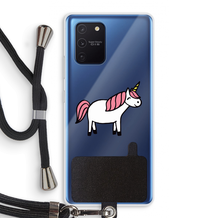 Eenhoorn: Samsung Galaxy Note 10 Lite Transparant Hoesje met koord