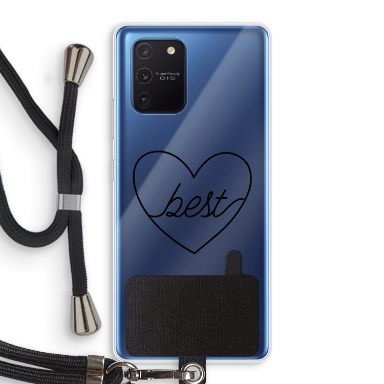 Best heart black: Samsung Galaxy Note 10 Lite Transparant Hoesje met koord