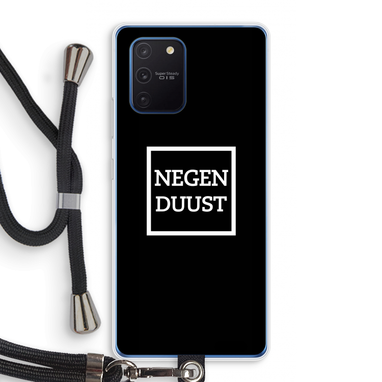 Negenduust black: Samsung Galaxy Note 10 Lite Transparant Hoesje met koord