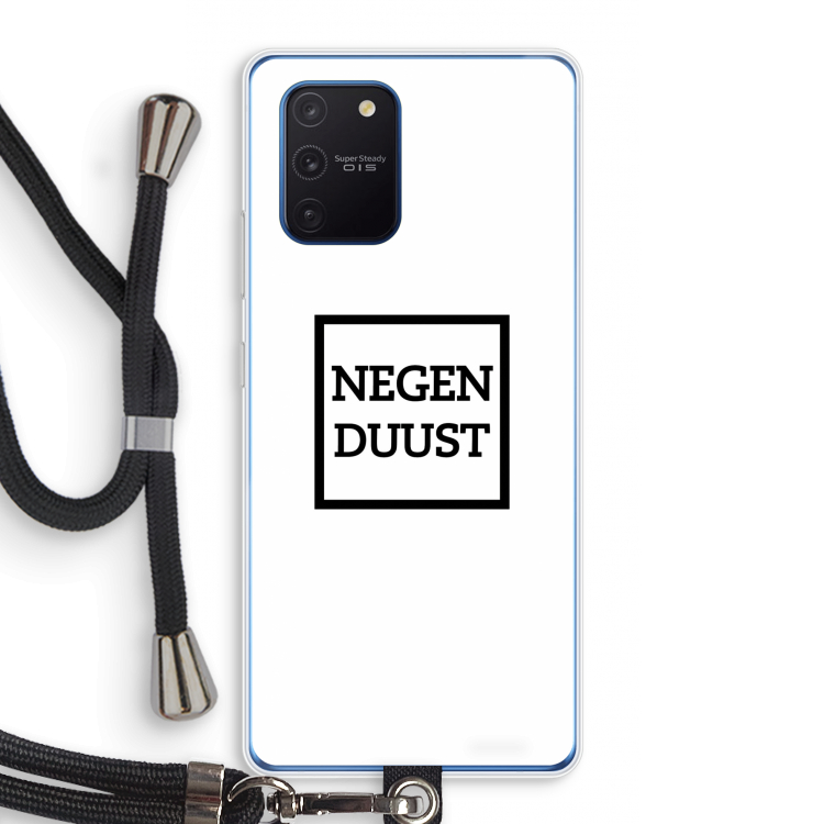 Negenduust vierkant: Samsung Galaxy Note 10 Lite Transparant Hoesje met koord