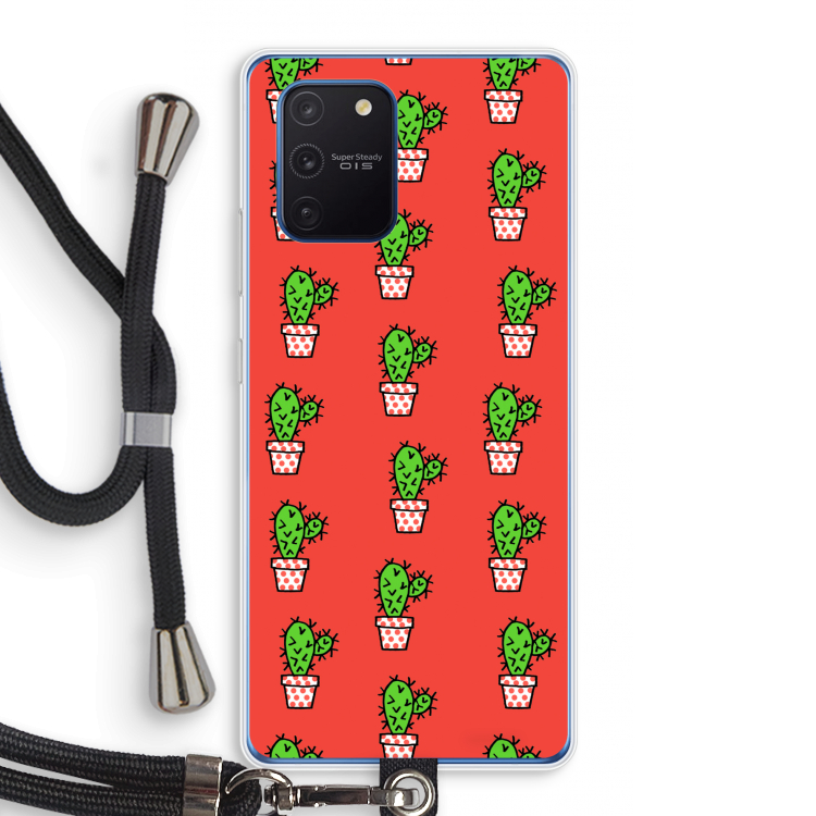 Mini cactus: Samsung Galaxy Note 10 Lite Transparant Hoesje met koord
