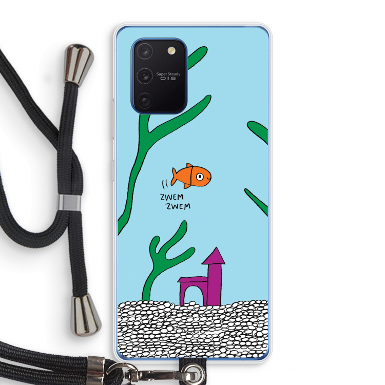 Aquarium: Samsung Galaxy Note 10 Lite Transparant Hoesje met koord