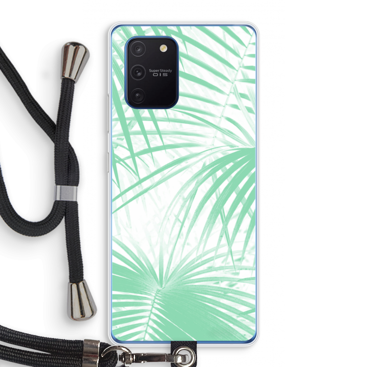 Palmbladeren: Samsung Galaxy Note 10 Lite Transparant Hoesje met koord