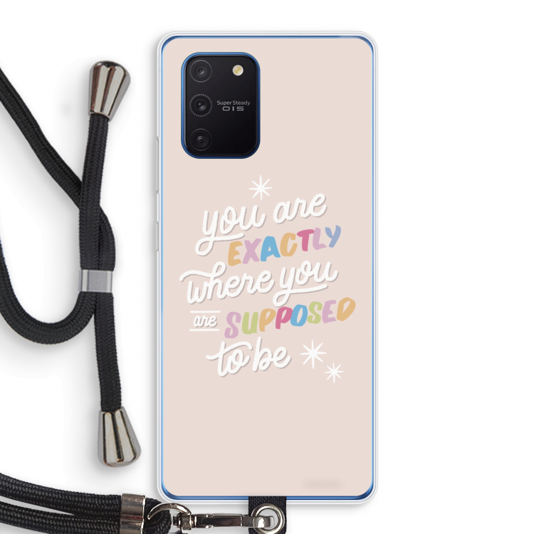 Right Place: Samsung Galaxy Note 10 Lite Transparant Hoesje met koord