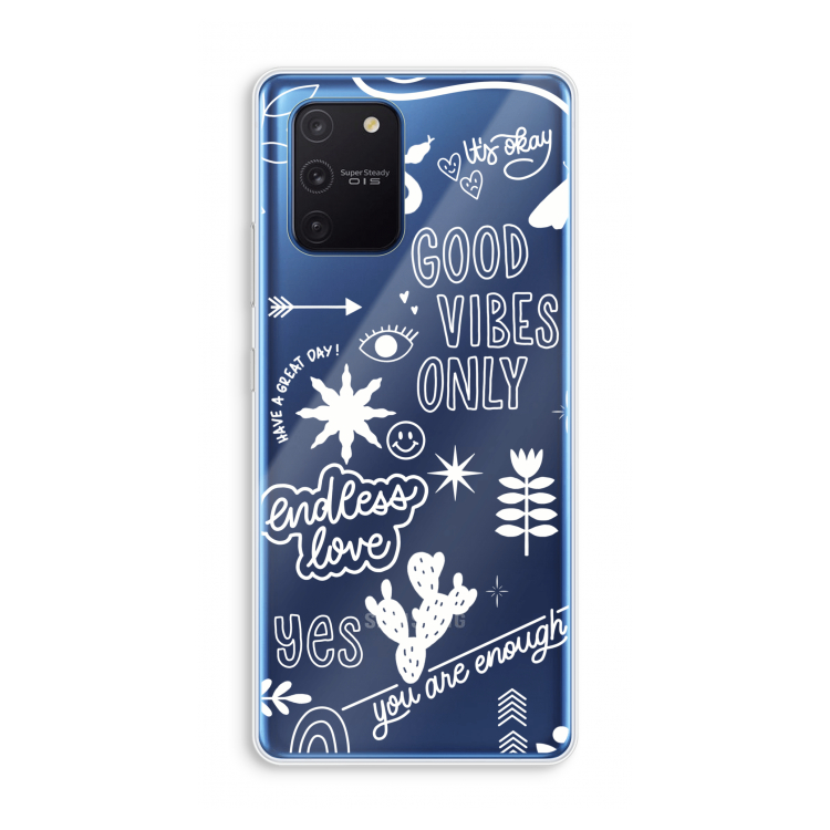 Good vibes: Samsung Galaxy Note 10 Lite Transparant Hoesje