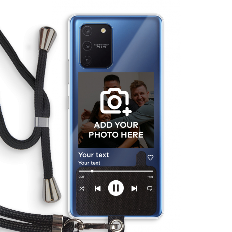 Music Player: Samsung Galaxy Note 10 Lite Transparant Hoesje met koord
