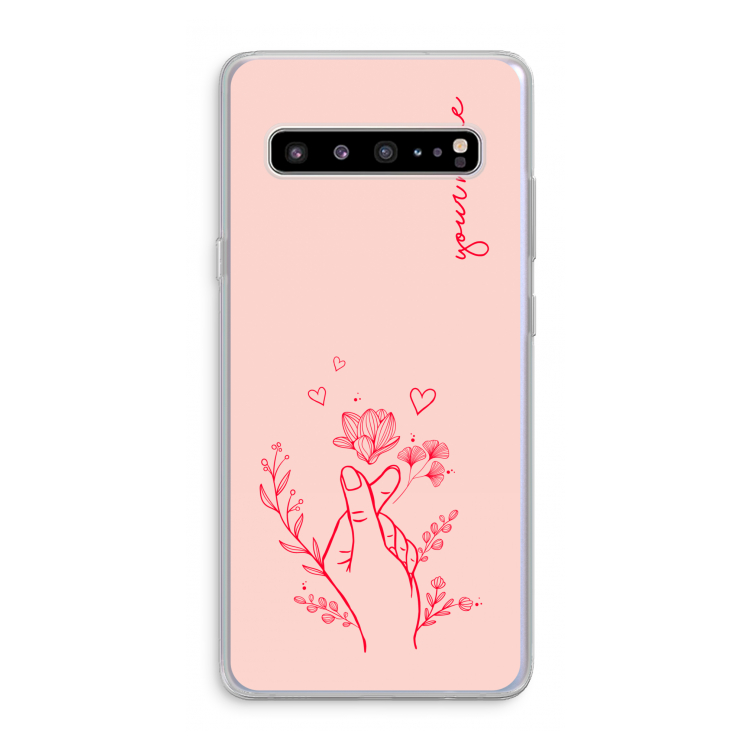 Giving Flowers: Samsung Galaxy S10 5G Transparant Hoesje