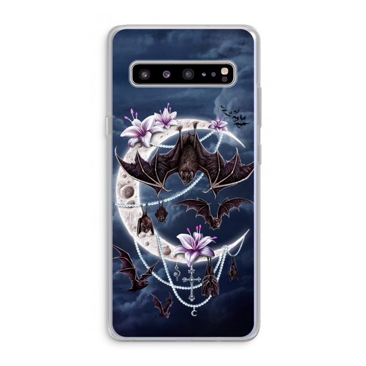Vleermuizen Maan: Samsung Galaxy S10 5G Transparant Hoesje