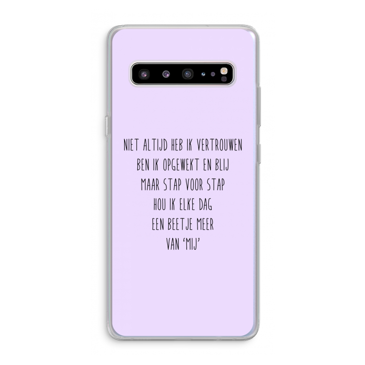 Zelfvertrouwen: Samsung Galaxy S10 5G Transparant Hoesje
