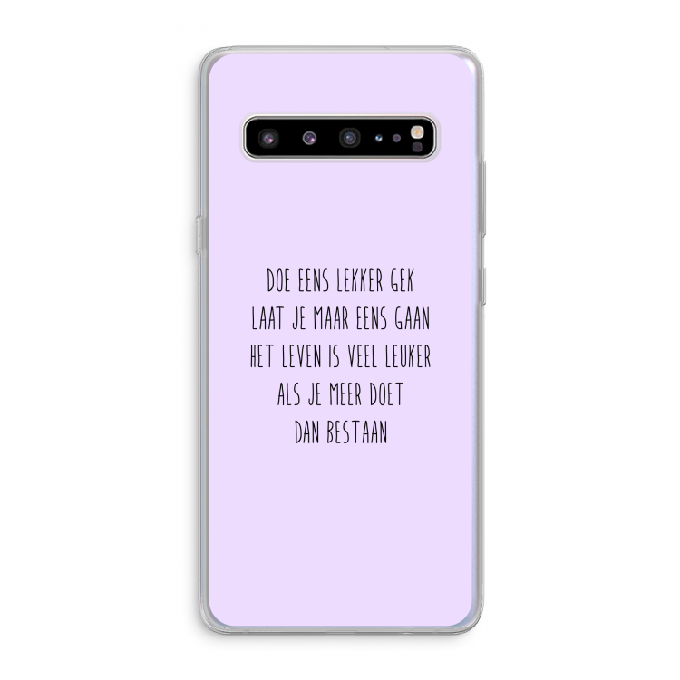 Gek: Samsung Galaxy S10 5G Transparant Hoesje