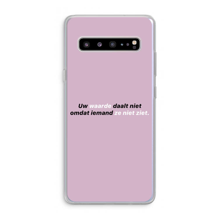 uw waarde daalt niet: Samsung Galaxy S10 5G Transparant Hoesje