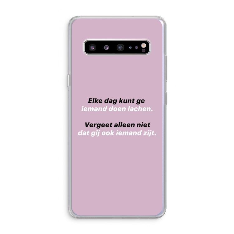 gij zijt ook iemand: Samsung Galaxy S10 5G Transparant Hoesje