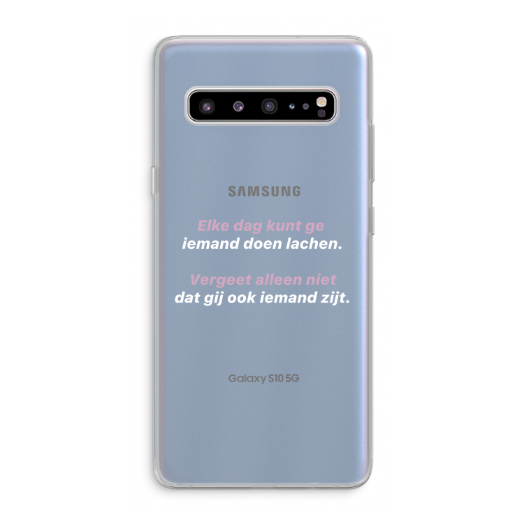 gij zijt ook iemand: Samsung Galaxy S10 5G Transparant Hoesje
