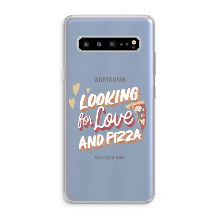 Pizza is the answer: Samsung Galaxy S10 5G Transparant Hoesje
