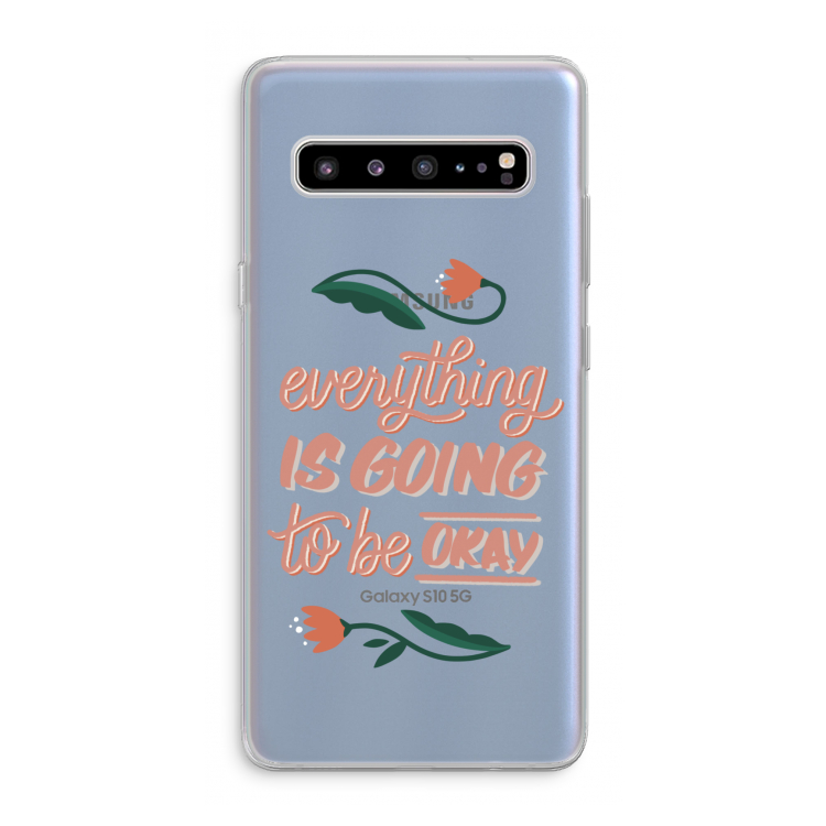 Optimistic flower girl: Samsung Galaxy S10 5G Transparant Hoesje