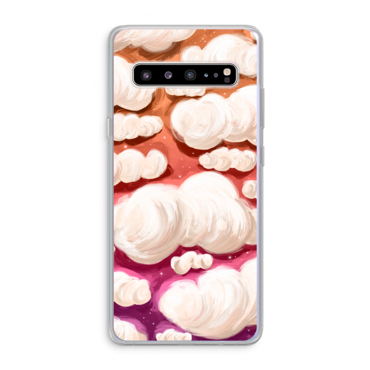 Katoen Wolken: Samsung Galaxy S10 5G Transparant Hoesje