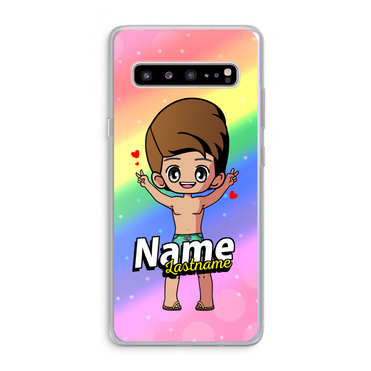 Chibi Maker man: Samsung Galaxy S10 5G Transparant Hoesje