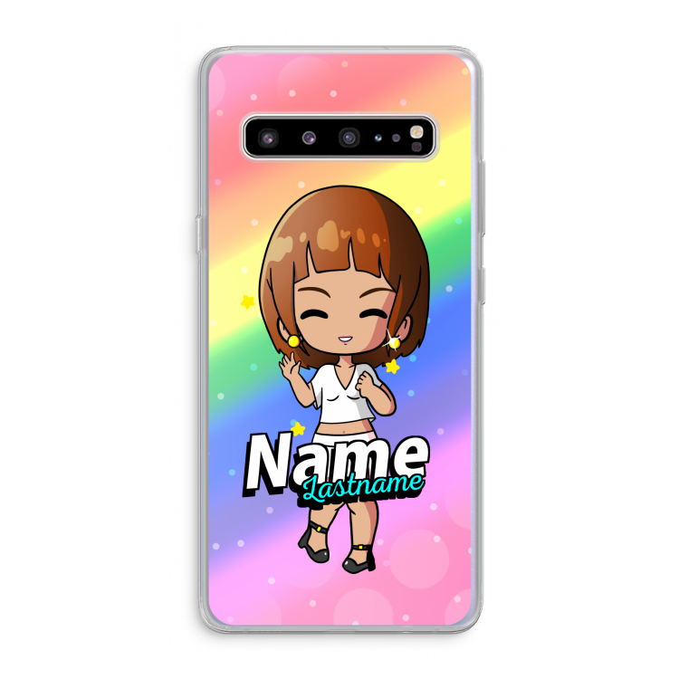 Chibi Maker vrouw: Samsung Galaxy S10 5G Transparant Hoesje