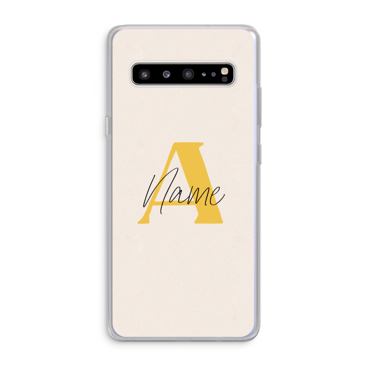 Amber Script: Samsung Galaxy S10 5G Transparant Hoesje