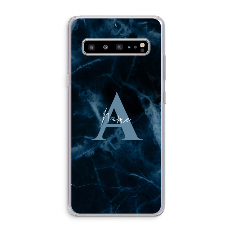 Midnight Marble: Samsung Galaxy S10 5G Transparant Hoesje