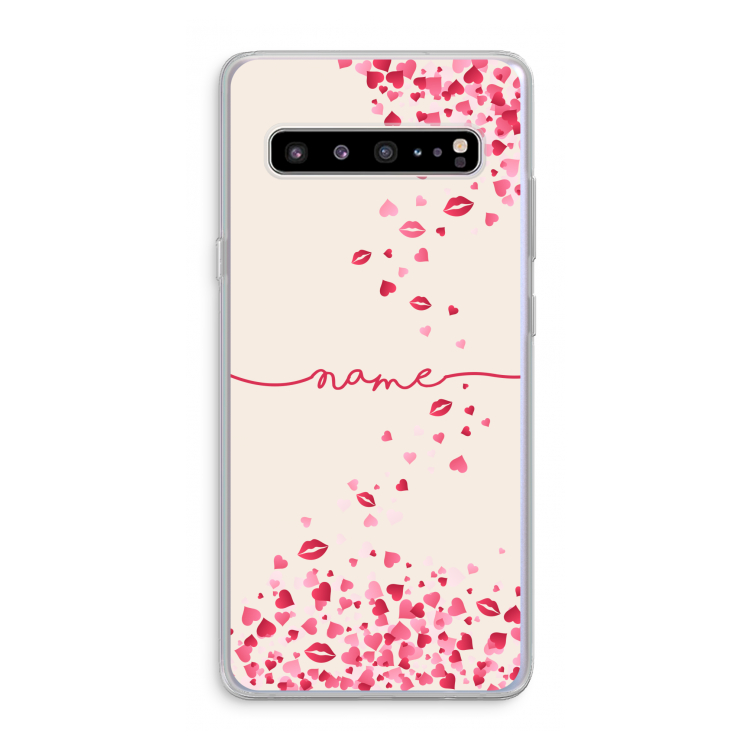 Hartjes en kusjes: Samsung Galaxy S10 5G Transparant Hoesje