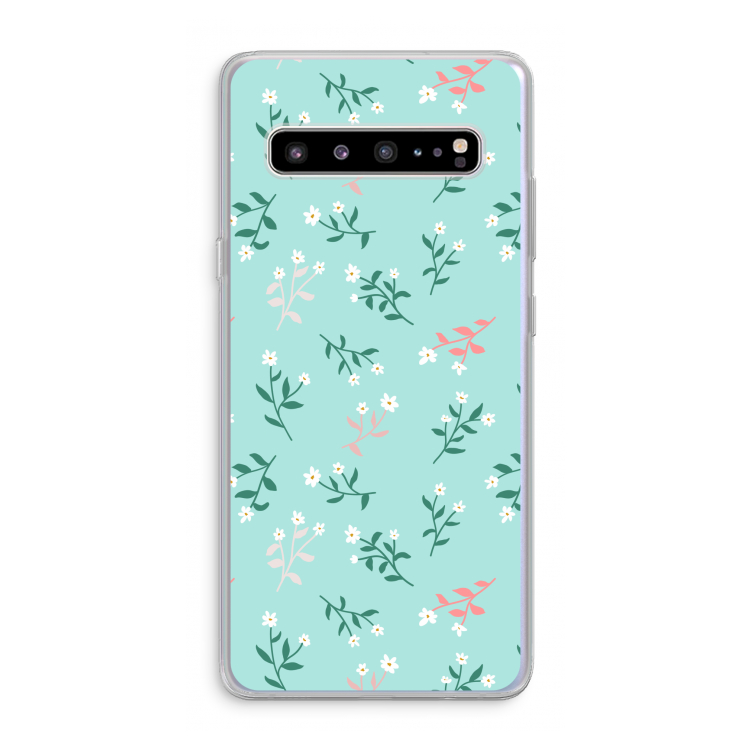 Small white flowers: Samsung Galaxy S10 5G Transparant Hoesje