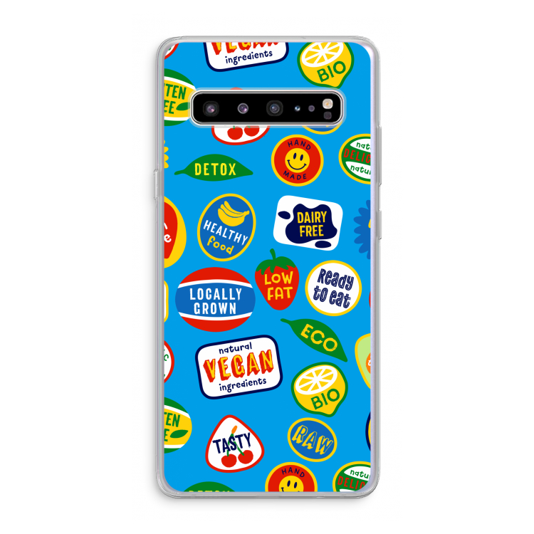 Fruitsticker: Samsung Galaxy S10 5G Transparant Hoesje