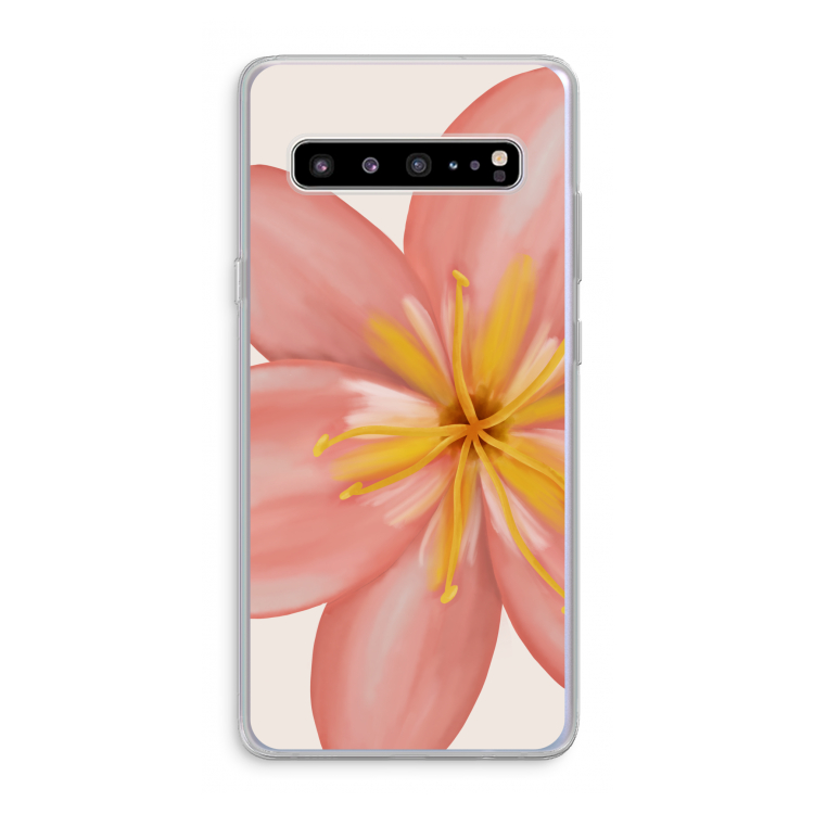 Pink Ellila Flower: Samsung Galaxy S10 5G Transparant Hoesje