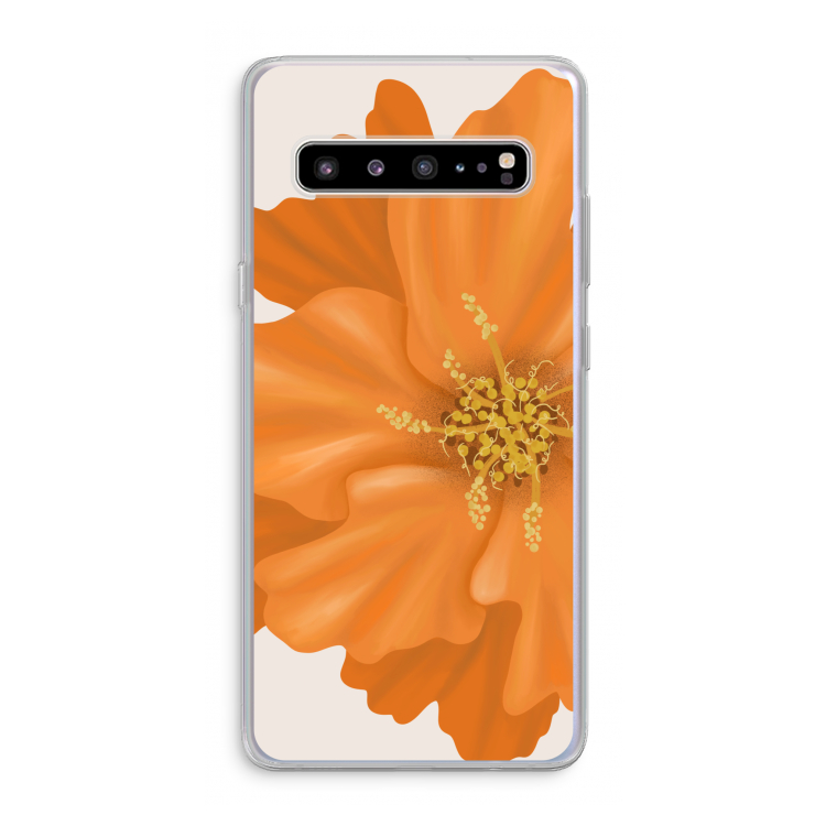 Orange Ellila flower: Samsung Galaxy S10 5G Transparant Hoesje