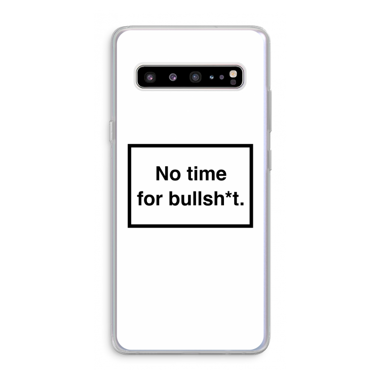 No time: Samsung Galaxy S10 5G Transparant Hoesje