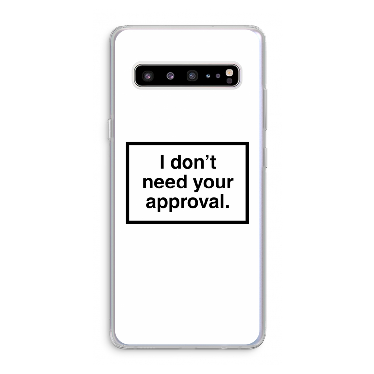 Don't need approval: Samsung Galaxy S10 5G Transparant Hoesje