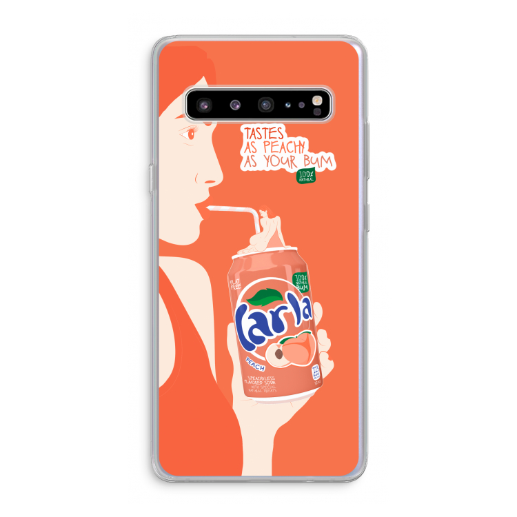 Peach please!: Samsung Galaxy S10 5G Transparant Hoesje