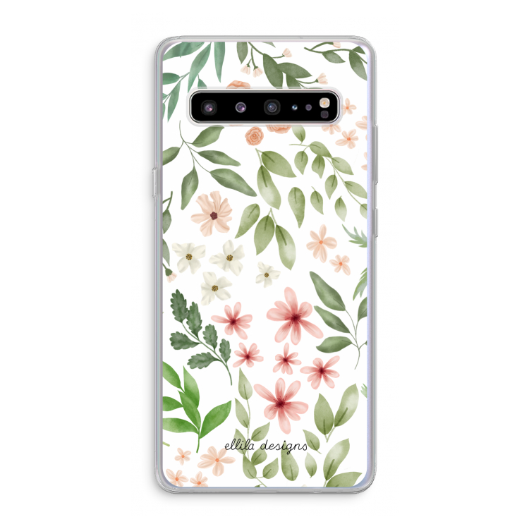 Botanical sweet flower heaven: Samsung Galaxy S10 5G Transparant Hoesje