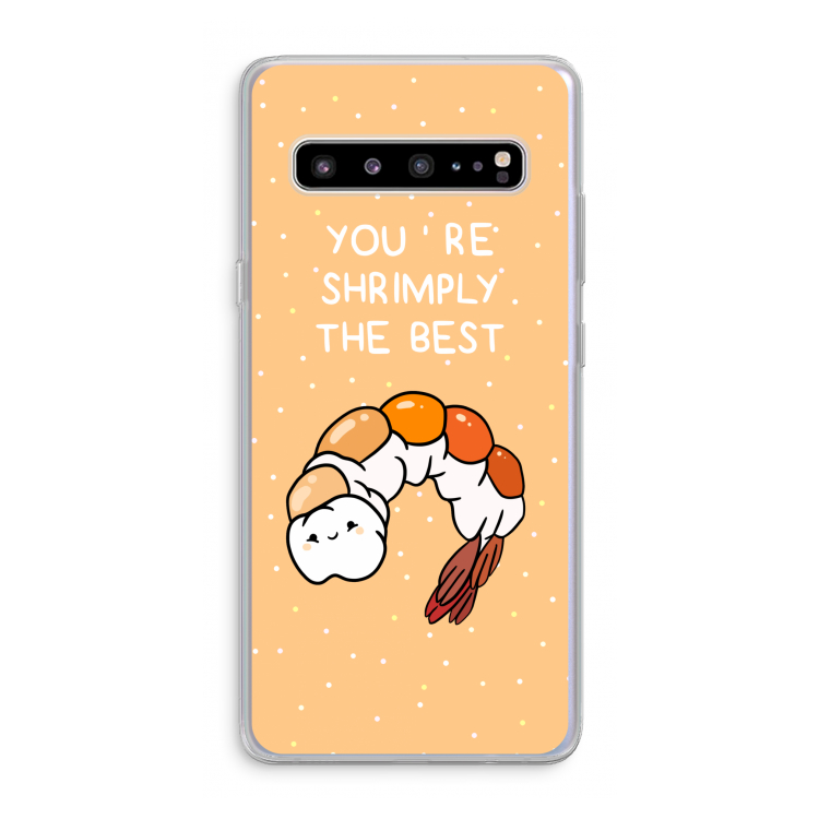 You're Shrimply The Best: Samsung Galaxy S10 5G Transparant Hoesje