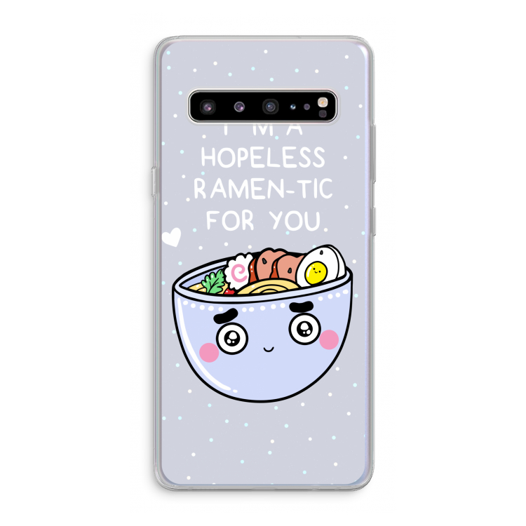 I'm A Hopeless Ramen-Tic For You: Samsung Galaxy S10 5G Transparant Hoesje
