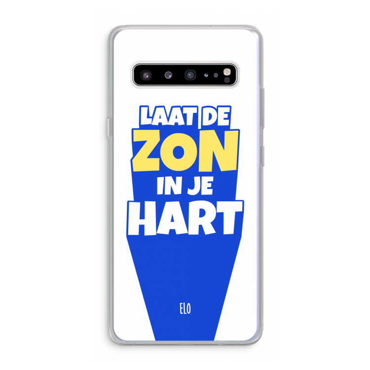 Laat de zon in je hart: Samsung Galaxy S10 5G Transparant Hoesje