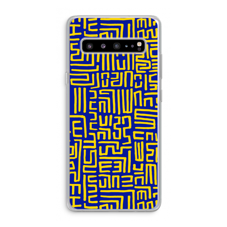 Majorelle Blue Print: Samsung Galaxy S10 5G Transparant Hoesje