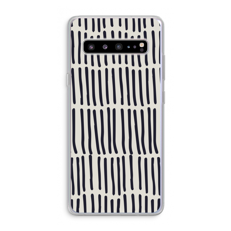 Moroccan stripes: Samsung Galaxy S10 5G Transparant Hoesje