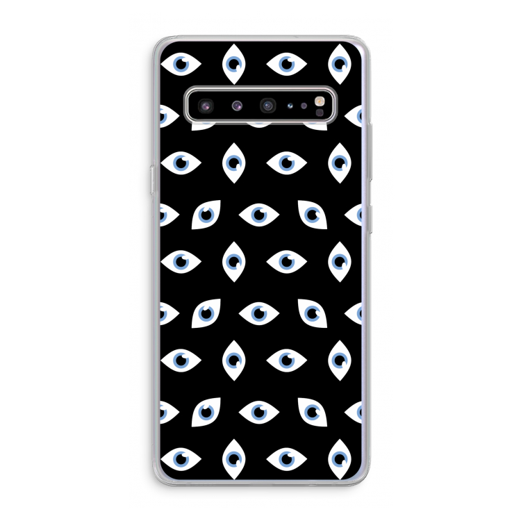 Eyes pattern: Samsung Galaxy S10 5G Transparant Hoesje