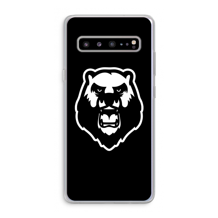 Angry Bear (black): Samsung Galaxy S10 5G Transparant Hoesje