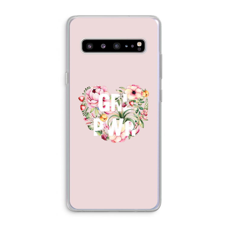 GRL PWR Flower: Samsung Galaxy S10 5G Transparant Hoesje
