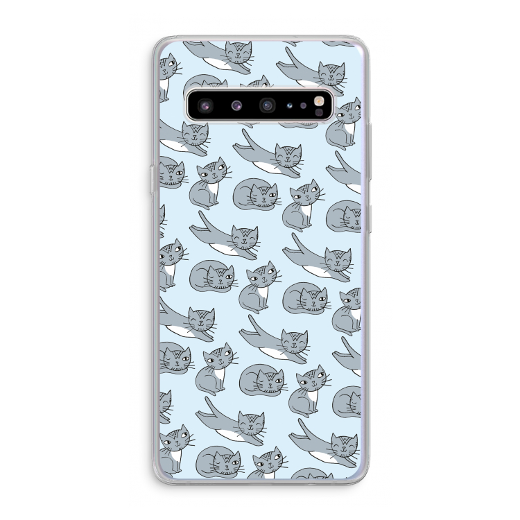 Poezen: Samsung Galaxy S10 5G Transparant Hoesje