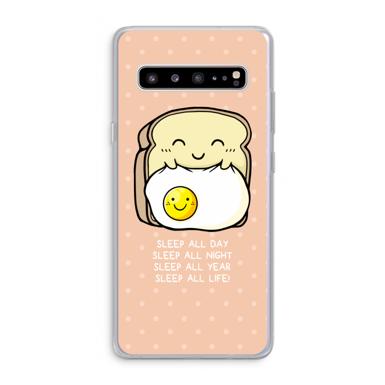 Sleep All Day: Samsung Galaxy S10 5G Transparant Hoesje