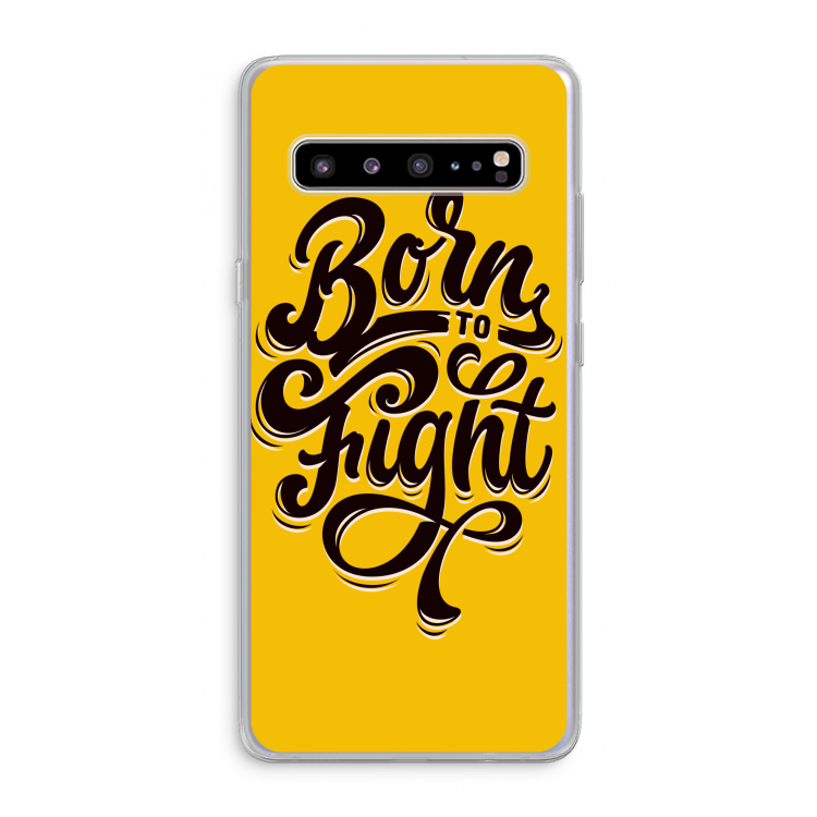 Born to Fight: Samsung Galaxy S10 5G Transparant Hoesje