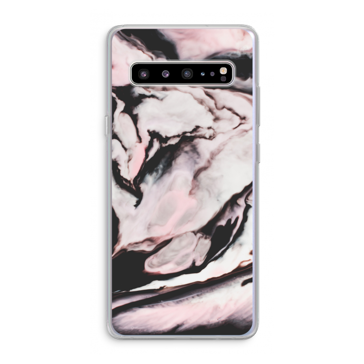 Roze stroom: Samsung Galaxy S10 5G Transparant Hoesje